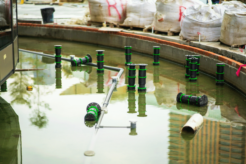 Smart irrigation controller with mobile app displaying watering schedule